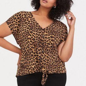 Torrid Challis Tie-Front Dolman Midi Top - sz 2